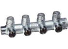 Хромированный запорный проходной коллектор MULTIFAR (ВР-НР) с 4 отводами (МР) FK 3906 C34