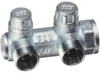 Хромированный запорный концевой коллектор MULTIFAR (ВР) с 2 отводами (ТР Eurokonus) FK 3859 3412