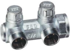 Хромированный запорный концевой коллектор MULTIFAR (ВР) с 2 отводами (ТР Eurokonus) FK 3859 3412