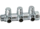 Хромированный запорный проходной коллектор MULTIFAR (ВР-НР) с 3 отводами (ТР Flat-Faced) FK 3870 3412ТР