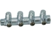 Хромированный запорный проходной коллектор MULTIFAR (ВР-НР) с 4 отводами (ТР Flat-Faced) FK 3873 3412